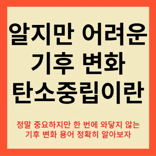 기후 변화 탄소 중립