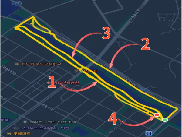 송도 러닝 달빛공원 러닝 코스 분석