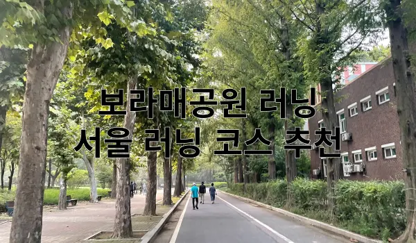 보라매공원 러닝 특성