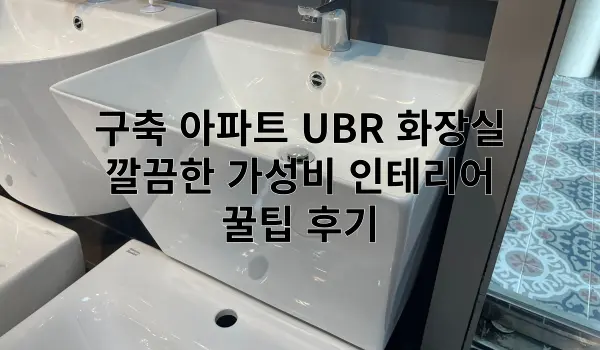 구축 아파트 UBR 화장실 인테리어 특성