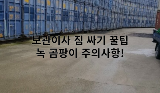 보관이사 짐 싸기 주의사항 꿀팁 특성