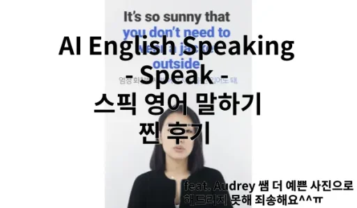 ai 영어 스피킹 스픽 후기 특성