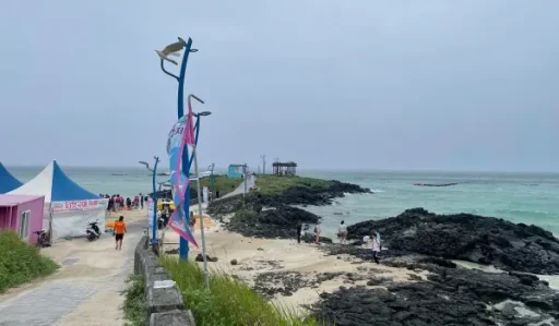 제주도 새벽 도착 함덕해수욕장1