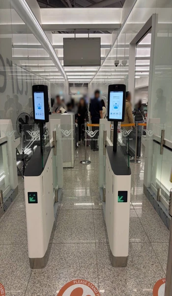 인천공항 스마트 패스 얼굴 인식 화면